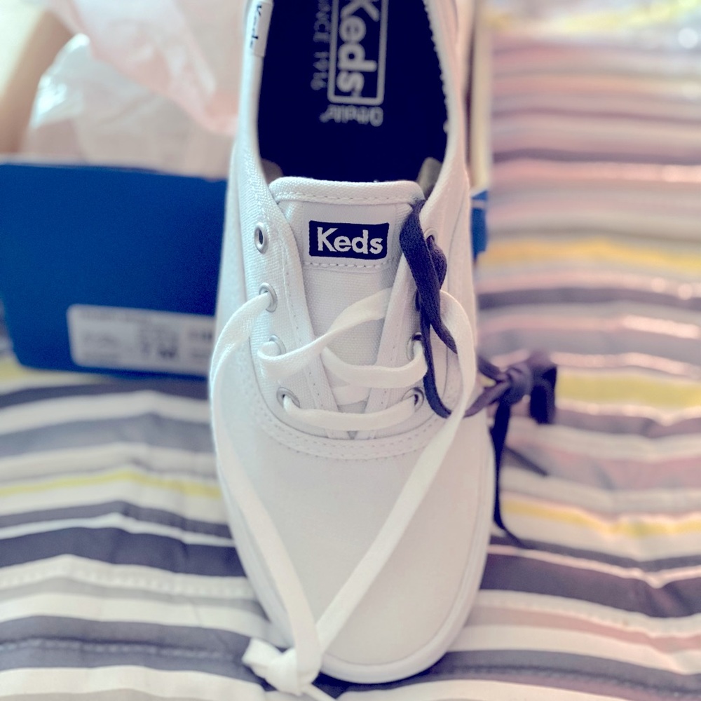 White Slip On Keds size 7